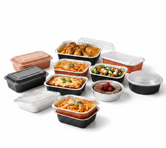 Gamma contenitori in alluminio per ristoranti pizzerie gastronomie e take away