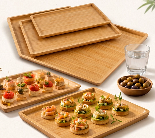 Vassoio Gastro Norm in Bambou nei formati GN 1/1 GN 1/2 e GN 1/4